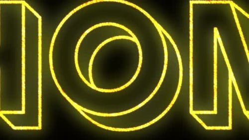 Glowing Neon Outline Text Reveal