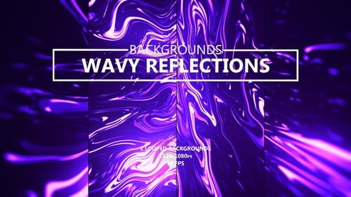 Abstract Fluid Wavy Neon Glow Background Loop