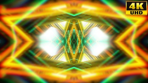 Dynamic Abstract Geometric Glowing Tunnel Background