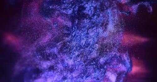 Abstract Background of Swirling Blue, Pink and Purple Particles