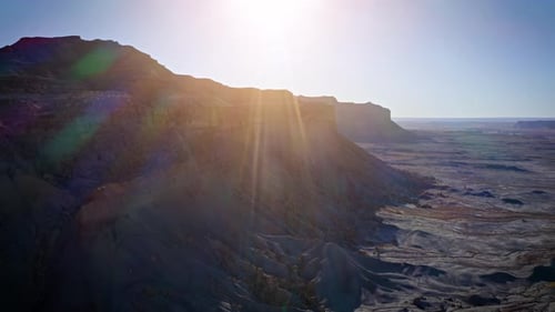 Aerial shot of the amazing rock formations in southern Utah.