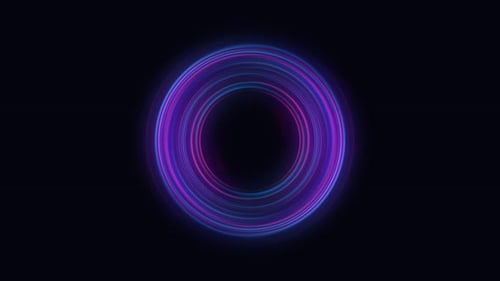 Abstract Glowing colorful Circle Round Animation