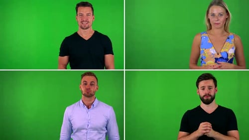 Compilation (Montage) - People Talk To Camera - Green Screen Studio