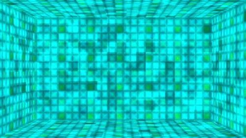 Dynamic Abstract Geometric Grid Room Background Loop