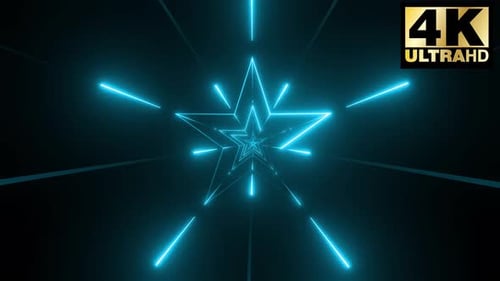 5 Colorful Stars Stroke Vj Loop Pack