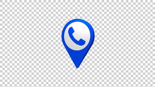 Icono de ubicación de pin de mapa telefónico