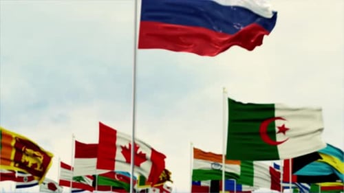 Realistic Waving National Flag for International Themes and Global Concepts