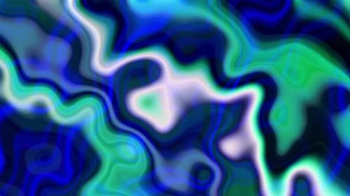 Seamless Abstract Blue Green Fluid Background Animation