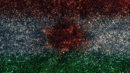 Vibrant Sparkling Tricolor Particle Background Animation
