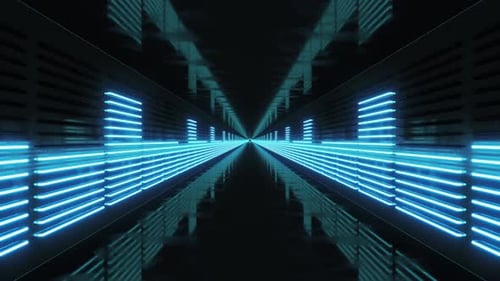 Looping Tunnel with Neon Equalizer