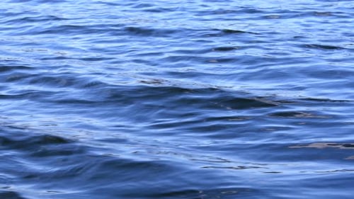 Blue River Water Surface with Ripples