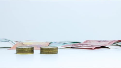 Stacks of Coins Growing