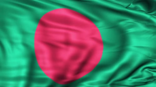 National Flag of Bangladesh Waving Animation