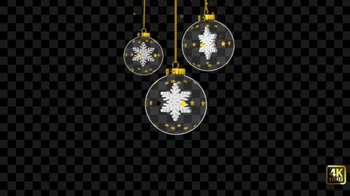 Elegant Christmas Ornaments with Snowflakes and Stars