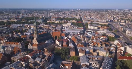 aerial view of the old town of Riga