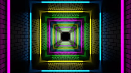 Abstract Colorful Tunnel 4K