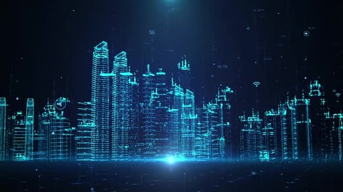 Digital Space 5g Virtual Future Technology Smart City background