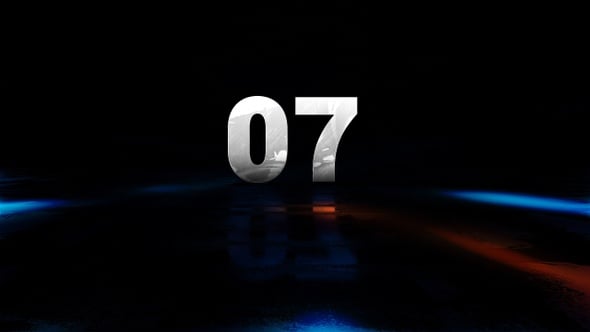 Dynamic Modern Countdown Timer with Reflective Floor and Light Effects ...