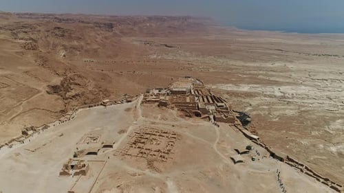 Vue aérienne de Masada