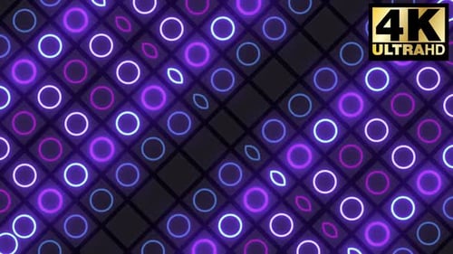 5 Blue Circular Light Vj Loop Pack