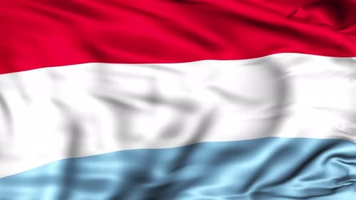 Realistic Waving Luxembourg Flag Seamless Loop Background