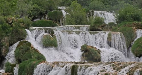 Skradin's Waterfall, Skradinski Buk, Krka Natural Park, Near Sibenik in Damaltia, Croatia