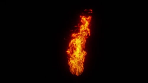 Realistic Fire Plume Element with Dynamic Flame Animation