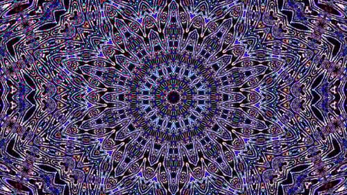 Dynamic Abstract Kaleidoscopic Mandala Pattern Loop