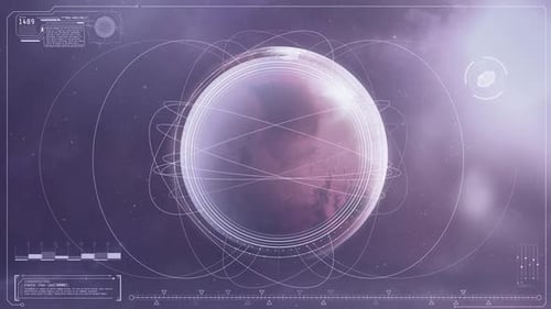 Infographic Data On The Background Of The Planet Mars HD
