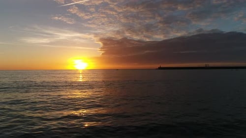 Sun Reflection on Sea Waves