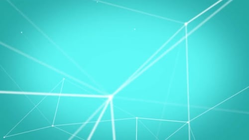 Dynamic Abstract Network Connections on Aqua Background
