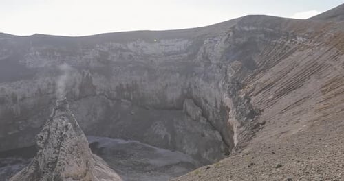 Crater of an Active Volcano