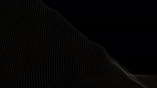 Elegant Abstract Wave Animation of Golden Lines