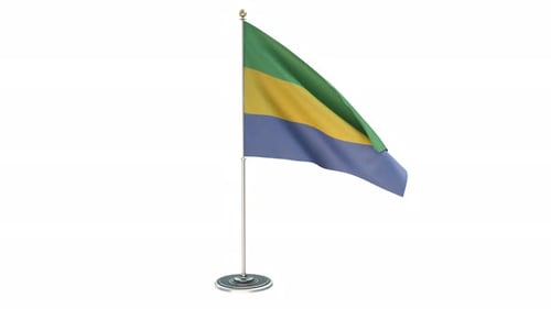 Gabon Office Small Flag Pole