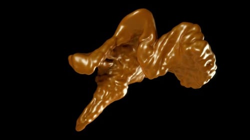 Abstract Caramel Liquid Animated Shape