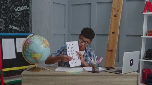 Young Adult Teaching Math Online