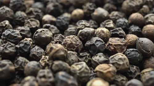 Dry Black Pepper Close Up Rotation 4
