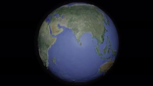 Seamless Loop of Old Projector Style Globe