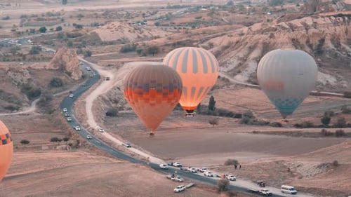 Hot Air Balloons Over Cappadocia at Sunrise