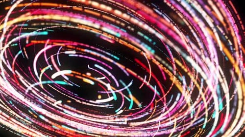 Fast energy flying wave line with flash lights