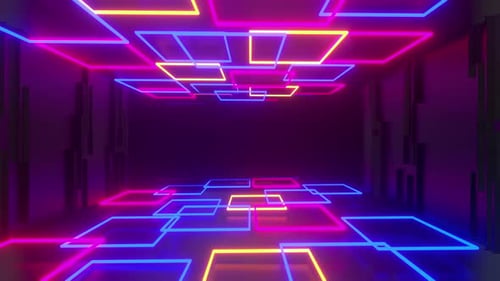 Rectangle Hitech Neon 04 4k