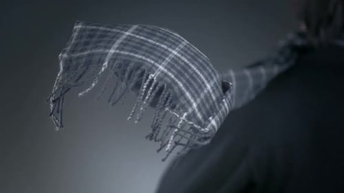 Scarf Floating Elegantly in Slow Motion