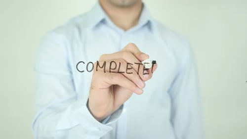 Writing Completed With Marker Close Up