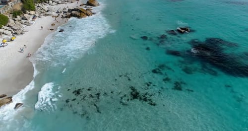 Aerial View of Beach on A Sunny Day