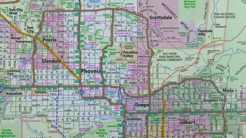 Map Of Highways With Cities Of America.