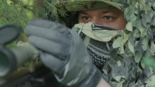 Disguised Military Man In Ambush