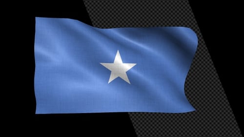 Somalia National Flag Waving Animation