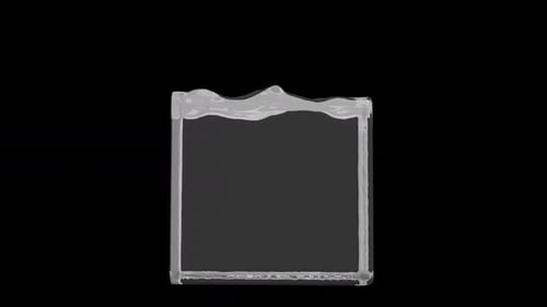 Liquid Water Fill Frame Reveal Animation
