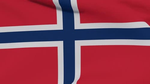 Waving Norwegian Flag Seamless Loop