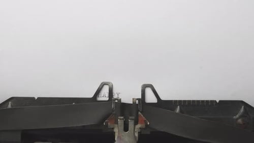 Vintage Typewriter Types the Words Happy Hanukkah